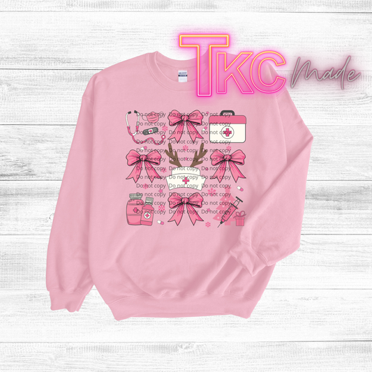 Reindeer Christmas pink Nurse coquette
