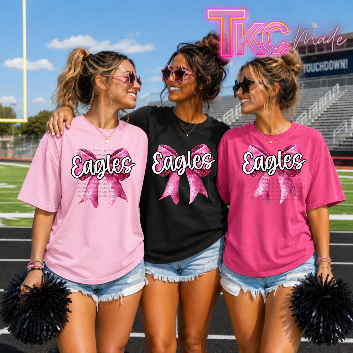 Eagles PINK OUT bow