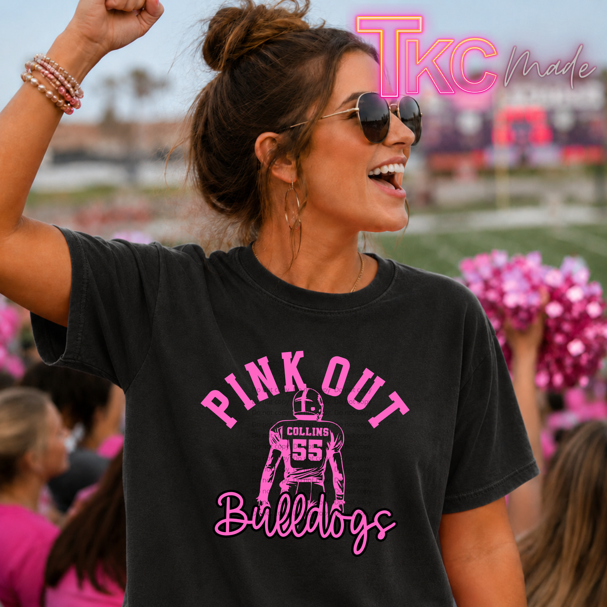 Bulldogs PINK OUT football player