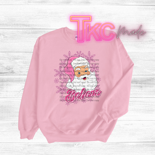 Pink Santa Believe