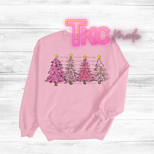 Pink Christmas trees