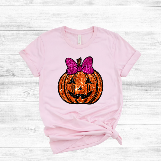 sequin pumpkin girl