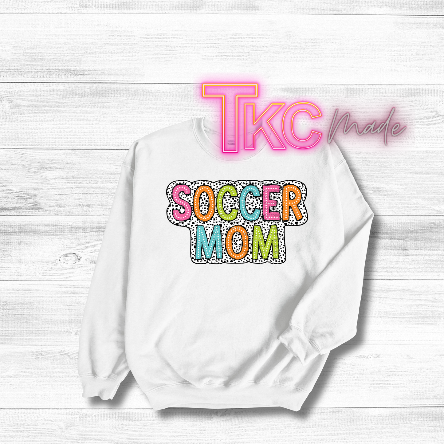 Colorful soccer Mom