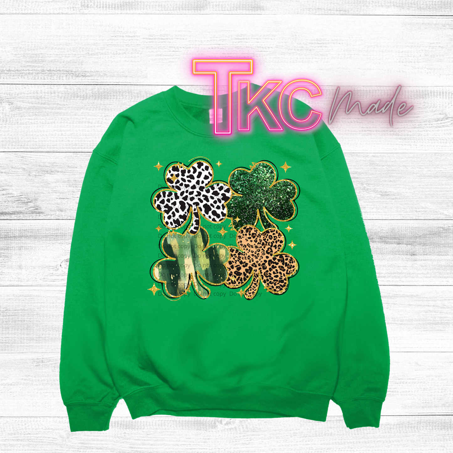 leopard glitter clovers