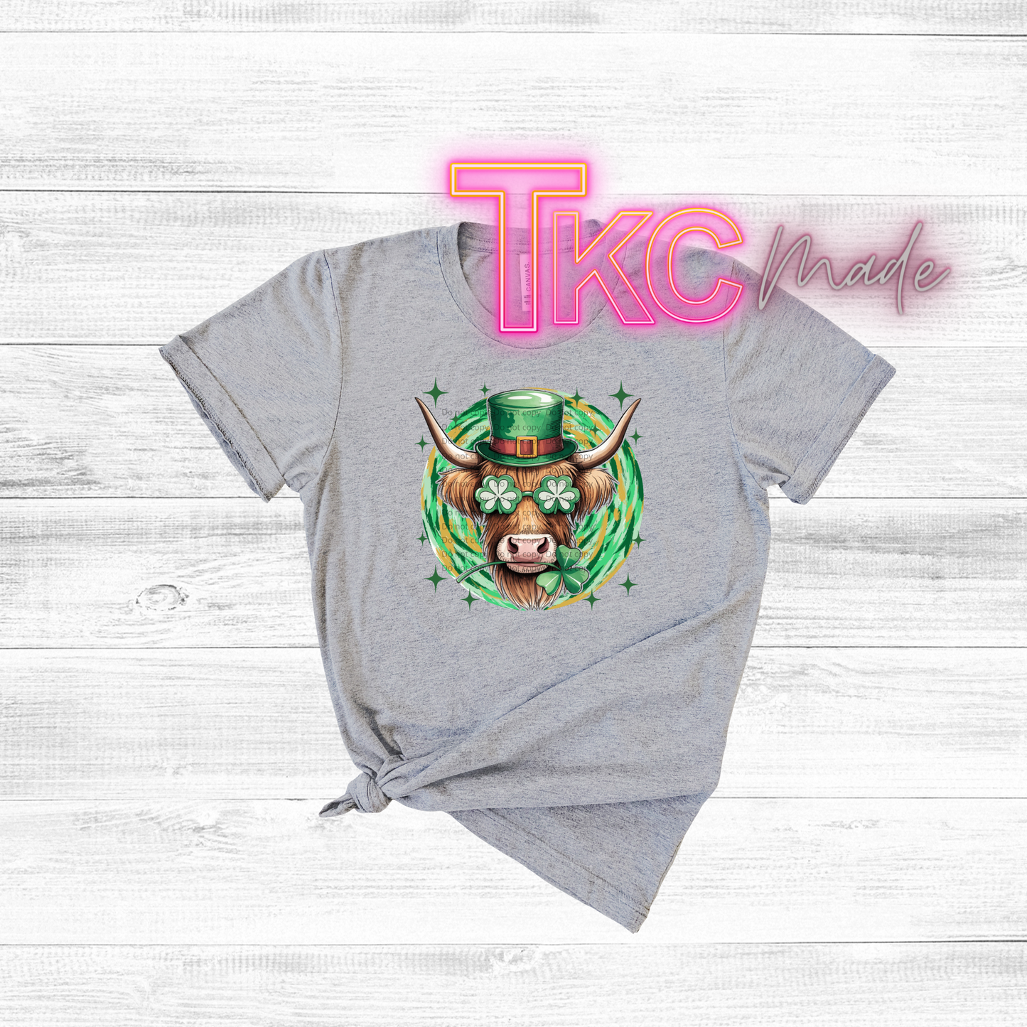 Highland cow St Patrick's Day