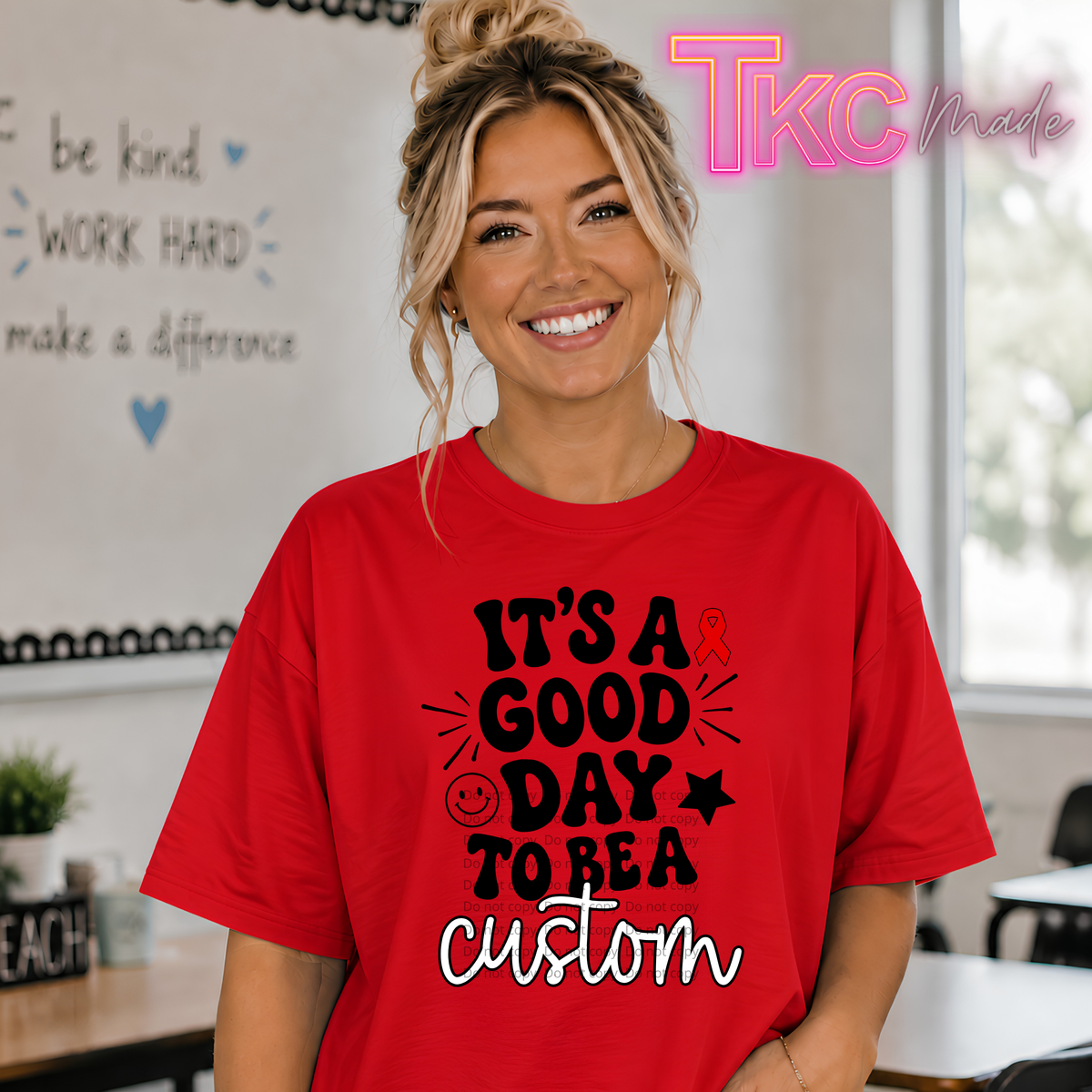 It's a good day to be a custom red ribbon