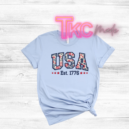 Blue Floral USA