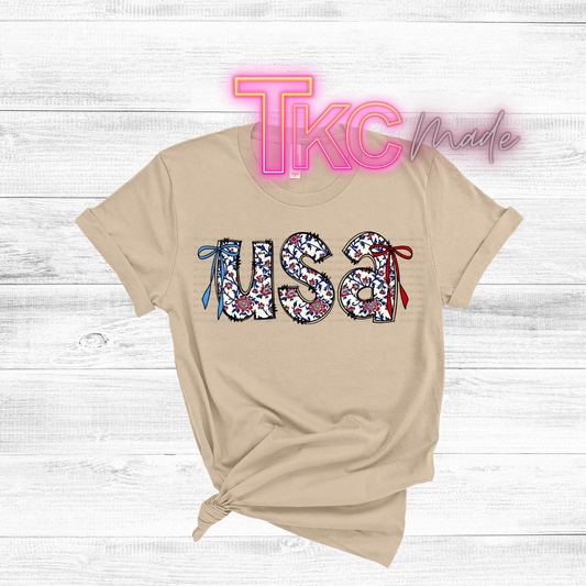 USA floral doodle
