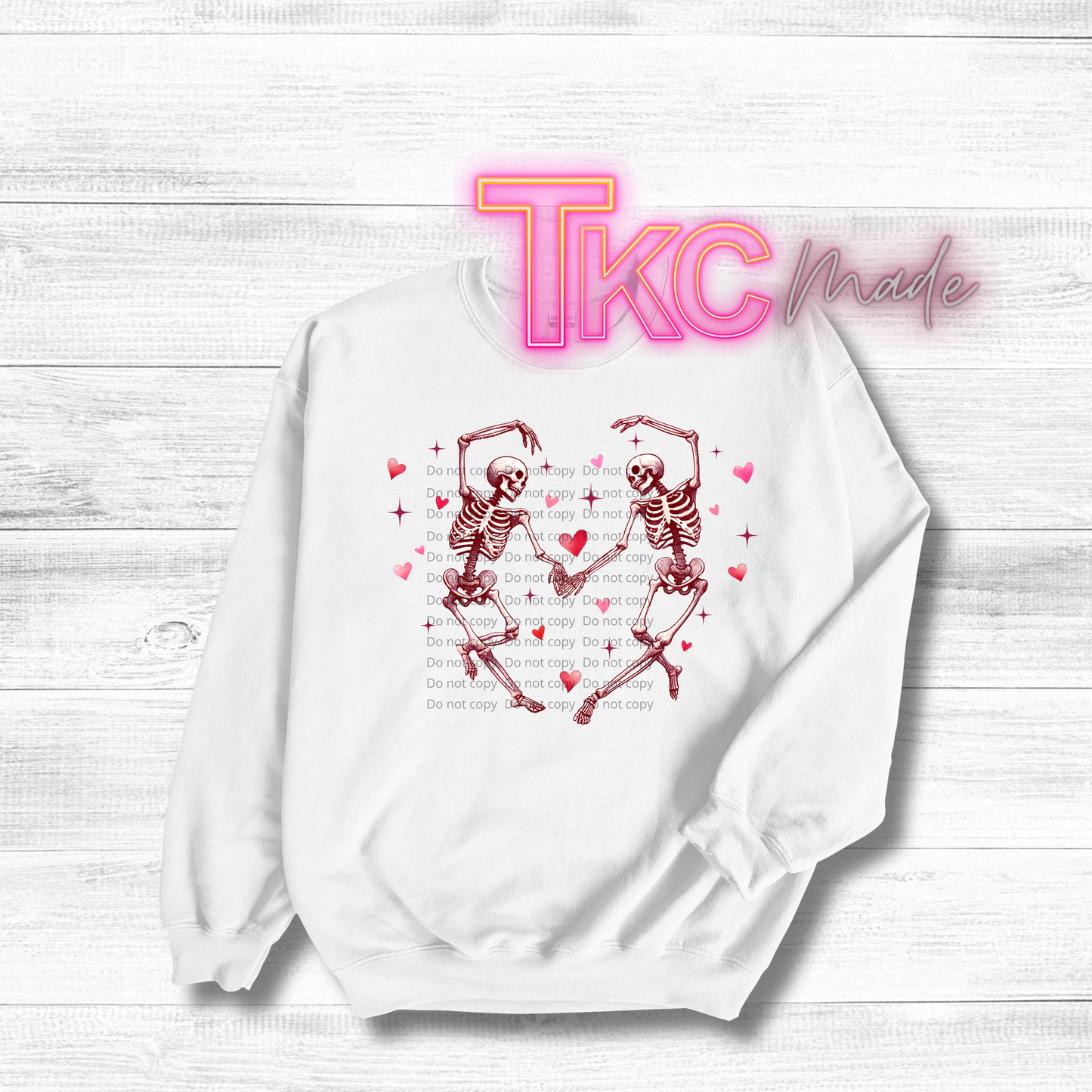 Valentine dancing skeletons