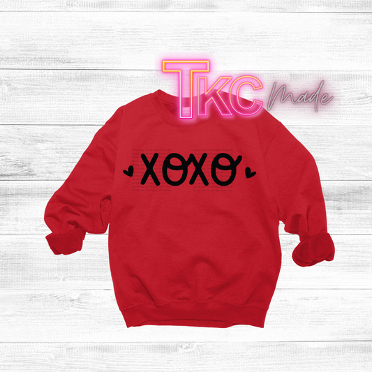 XOXO (available in white by request)