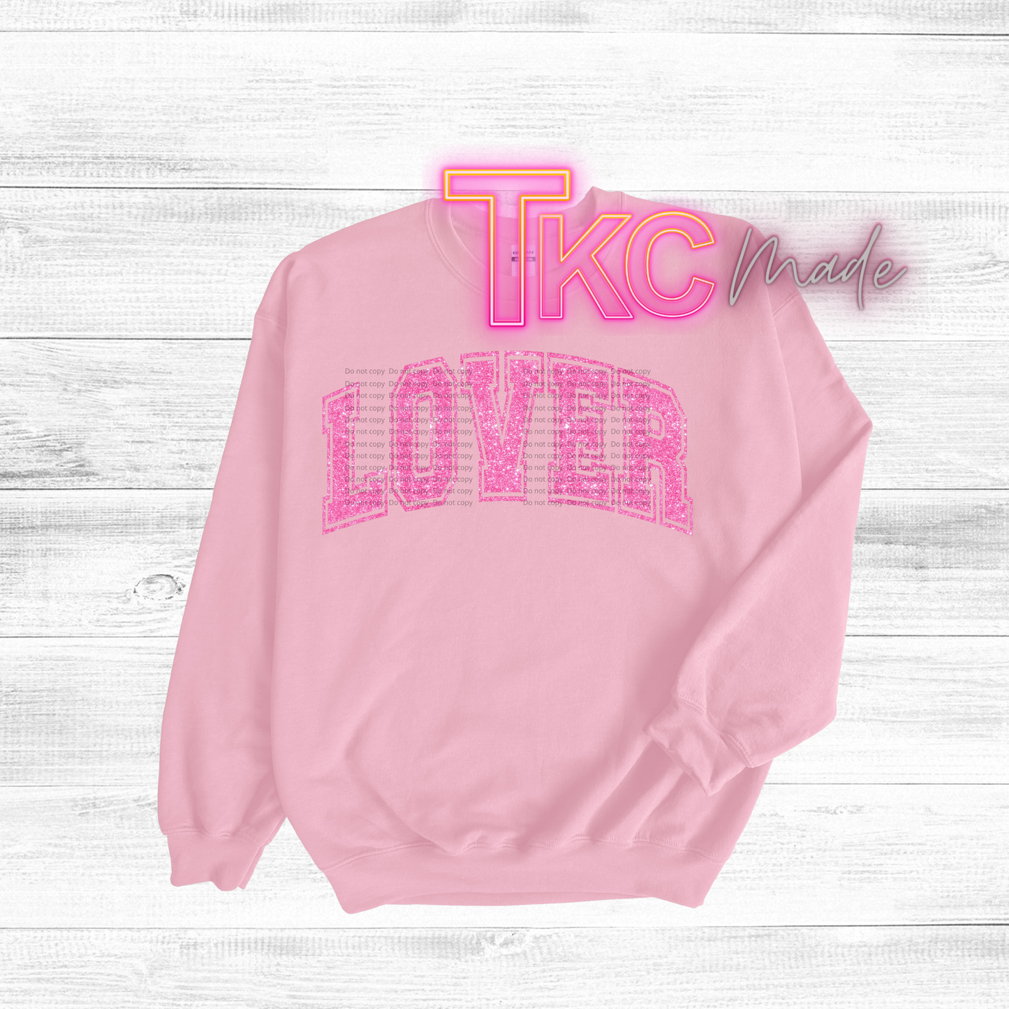 Pink faux sparkle lover