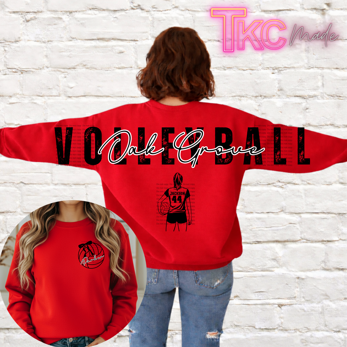 Volleyball custom Oversize words