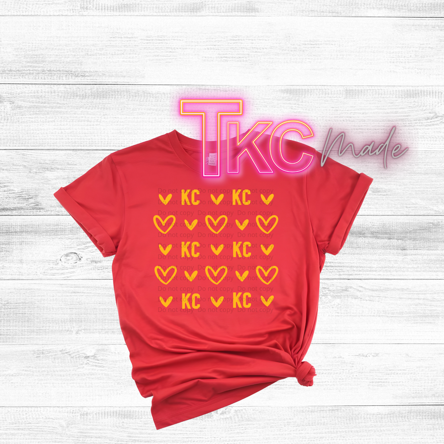 Yellow KC hearts