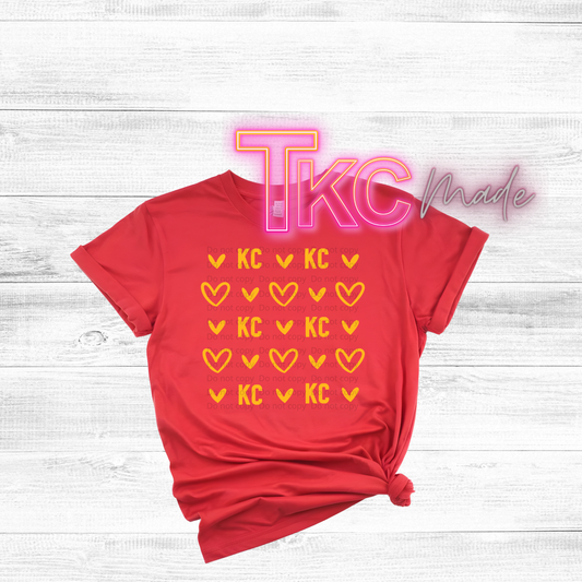Yellow KC hearts