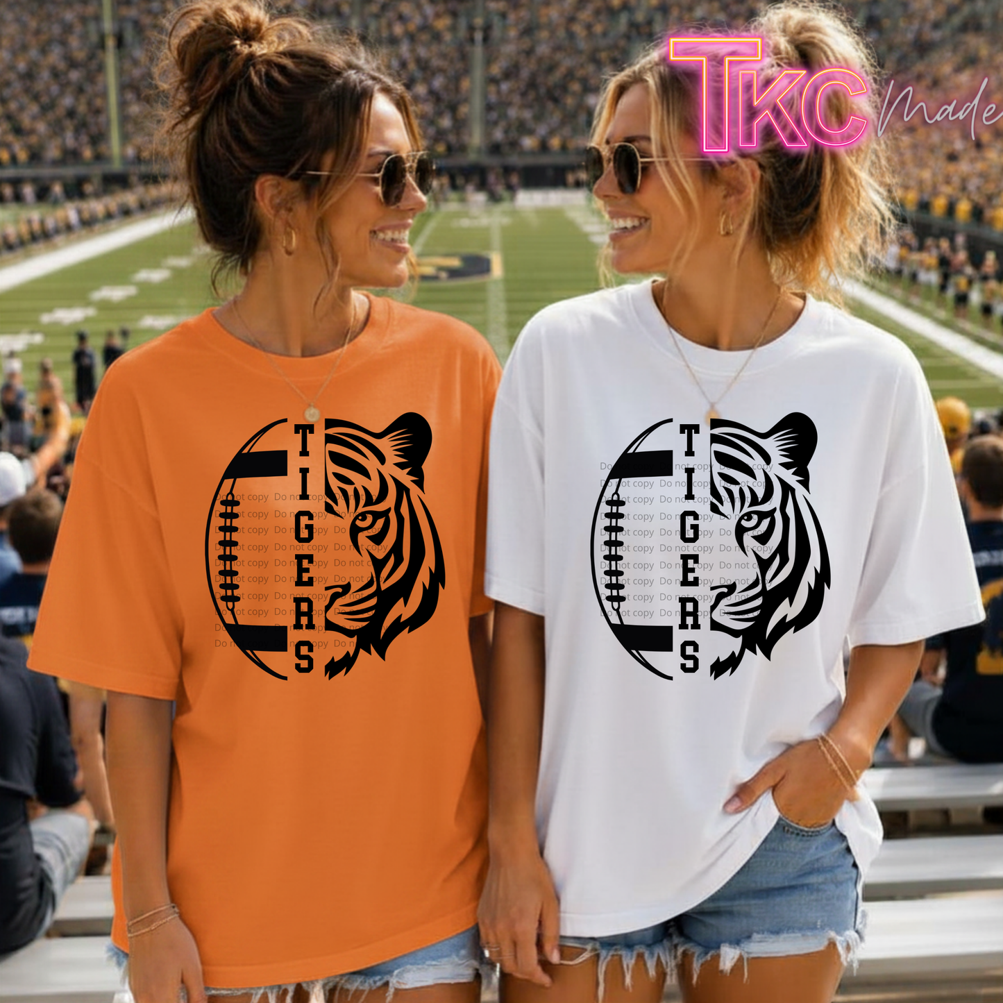 Tigers Football with optional player number