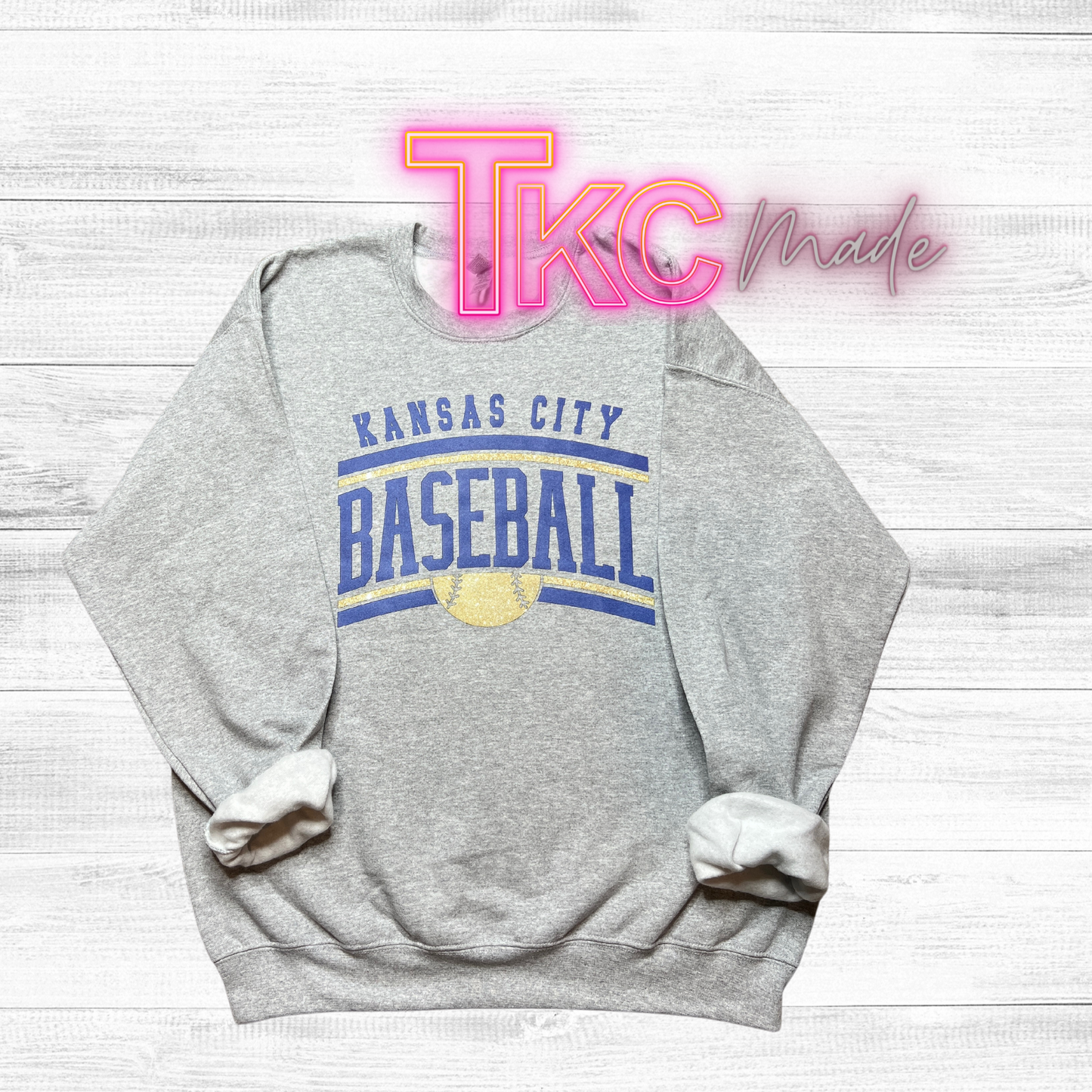 Kansas City Baseball Faux Glitter