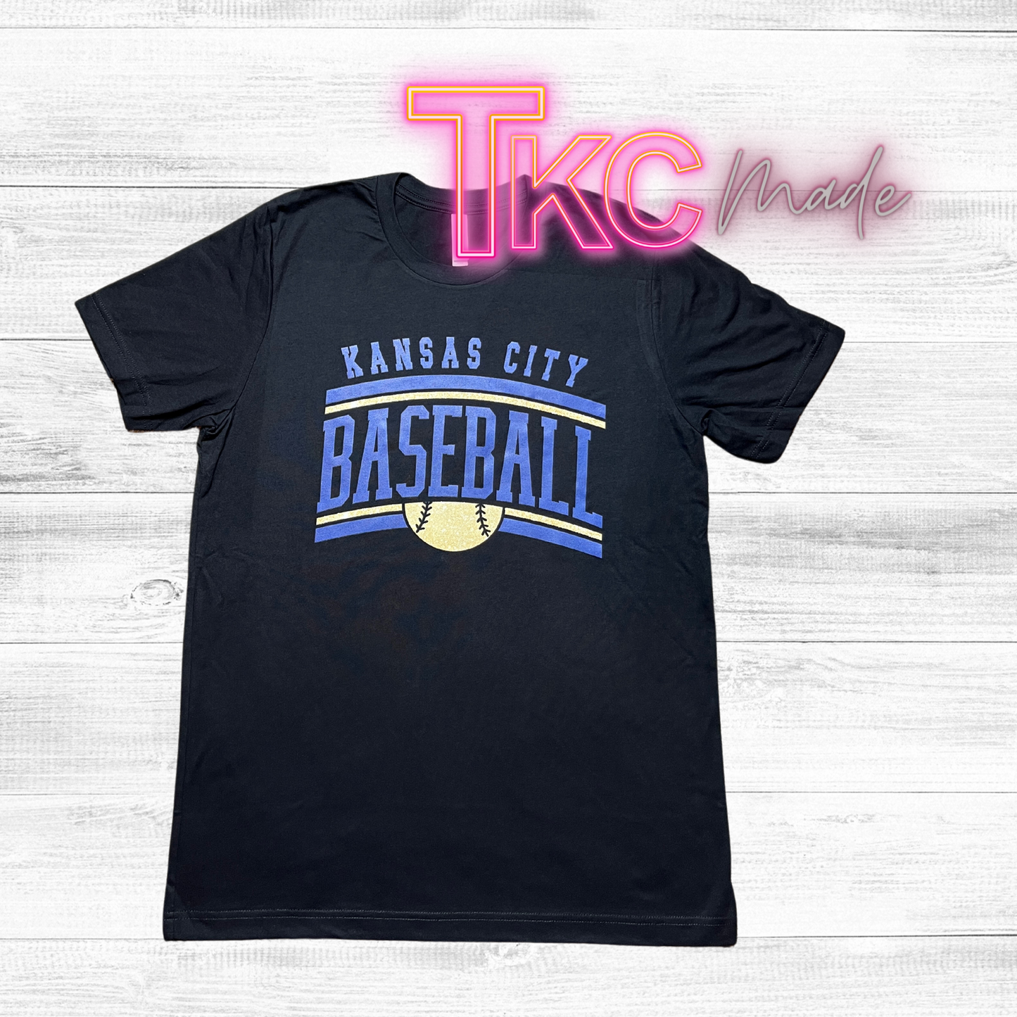 Kansas City Baseball Faux Glitter